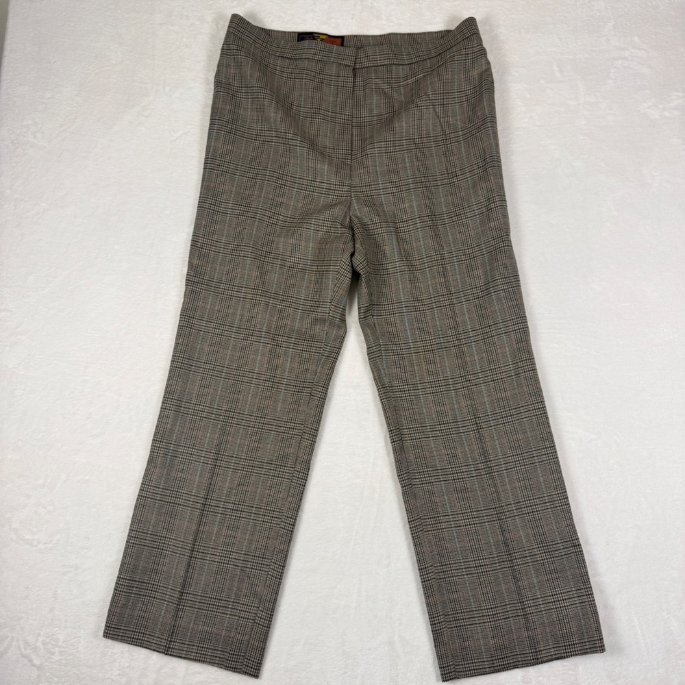 Vintage‎ Glen Plaid Wool Cashmere Dress Pants Straight Leg Men's 33x26